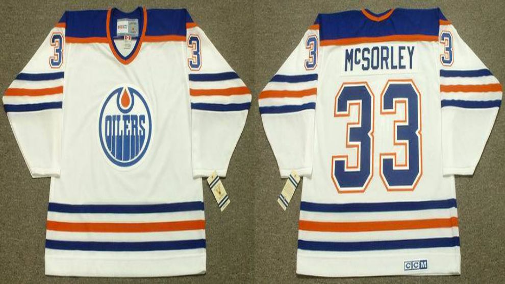 2019 Men Edmonton Oilers 33 Mcsorley White CCM NHL jerseys